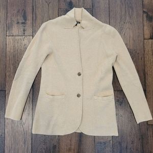 J Crew tan cardigan sweater